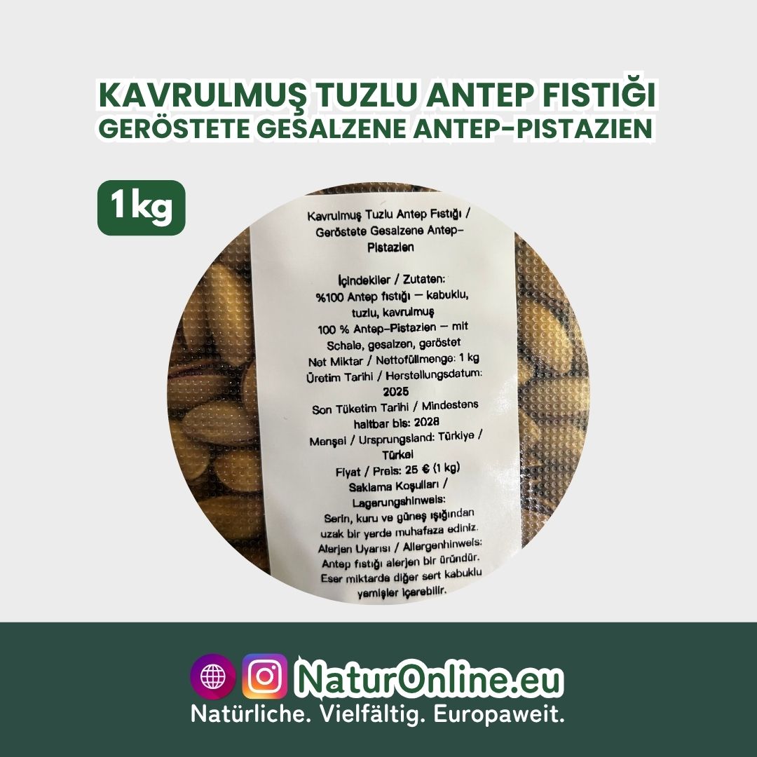 Roasted Salted Antep Pistachios - 1kg