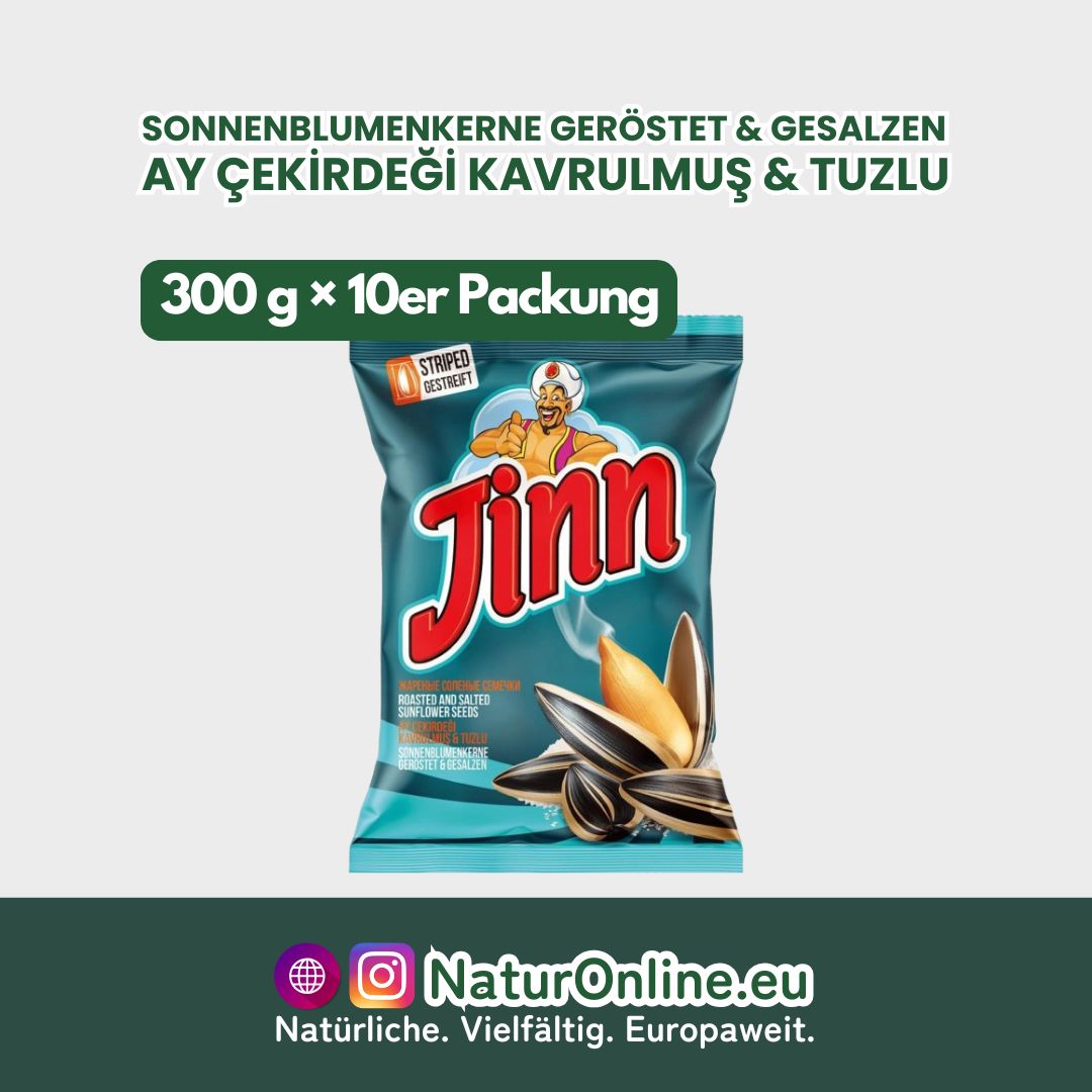 Jinn - Sonnenblumenkerne Geröstet & Gesalzen - 300 g x 10er Packung
