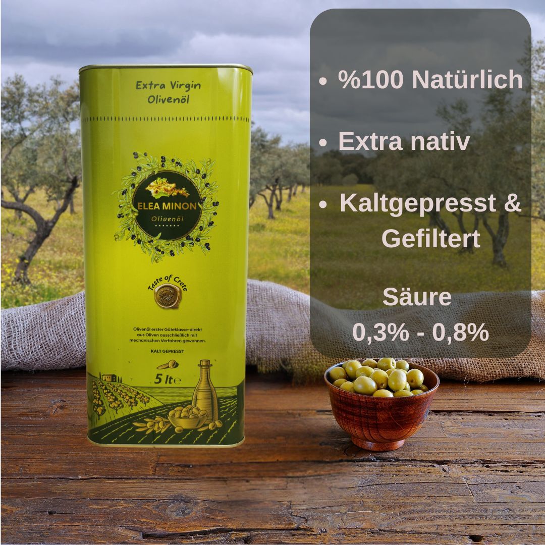 Elea Minon Natürliches Olivenöl - 5L Kanister