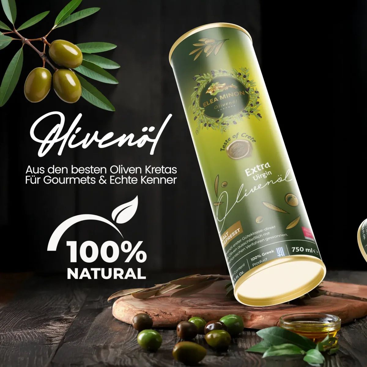 Elea Minon Natürliches Olivenöl - 750ML Kanister